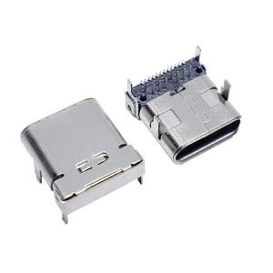 TYPE-C母座24P 前插后貼 雙殼L=8.65/10.0